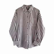 Pastelsmotel - Boyfriend Shirt (Striped) เชิ้ตทรงโอเวอร์ไซส์ทรงฮิตทรงเดิม เวอร์ชั่นลายทาง แมชง่ายแค่