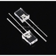10pcs 2 * 5 * 7 White Light Long Feet Square LED Light White Hair White White 2x5x7 Luminous Diode W