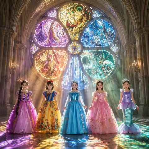 Magic Princess Dress Up Costume Elsa Anna Snow White Aurora Moana Rapunzel Belle Ariel for Girls Bir
