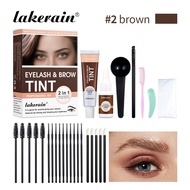 Lakerain Lash & Brow Tint Kit  2 in 1 Eyelash & Brow DYE Set Natural Bushy Eyebrow Makeup Kit Long L