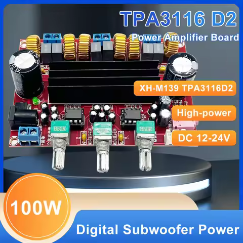 Hot Sale XH-M139 TPA3116D2 2x 50W +100W 2.1 Channel Digital Subwoofer Power Amplifier Board TPA3116*