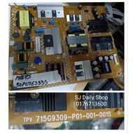 Philips 50PUT6233S/98 Power board:715G9309-P01-001-001STcon with ribbon:CV500U1-T01-CB-1 LVDS Spk Bu