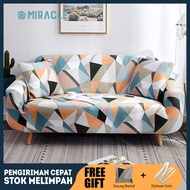 MIRACLE Sofa Cover sarung kursi ruang tamu sofa sarung sofa tamu 1/2/3/4  Seater Bahan cover sofa be
