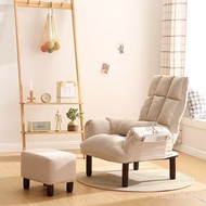 TV Sofa Fabric Sofa Feeding Lazy Chair Computer Chair Japanese Recliner Folding Single Nursing Sofa 