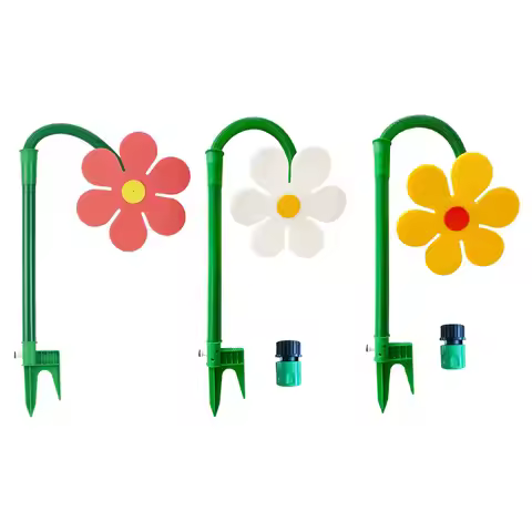 Crazy Daisy Sprinkler 360 Rotating Dancing Flower Water Sprinkler Adjustable Lawn Sprinkler for Yard