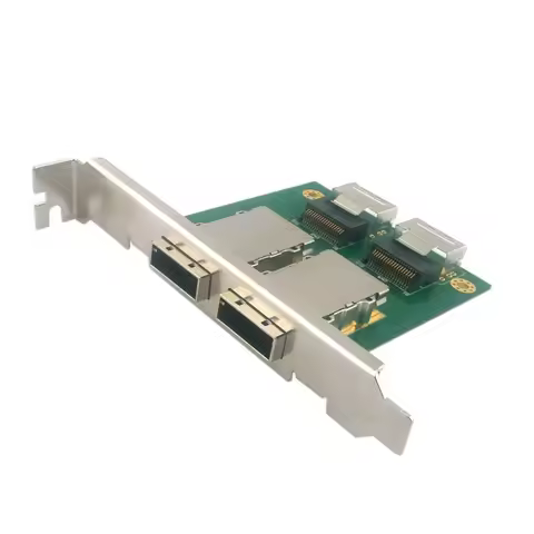PCI Bracket Dual SAS Adapter Dual Ports Mini SAS SFF-8088 To SAS 36Pin SFF-8087 PCBA Female Adapter 