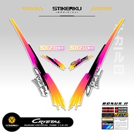 SUZUKI STRIPING CRYSTAL TUNE MOTIF X13 STICKER CRYSTAL TUNE CUSTOM STICKER ORIGINAL CRYSTAL MOTORCYC