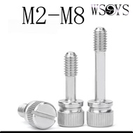 304 stainless steel loose screw GB839 one-slot knurled hand screw anti-loose screw M2-M8【WSYS-MB】