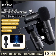 K9 Mini Wireless Microphone for iPhone, iPad, Android, Lavalier Microphone for Video Recording