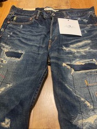 日本製🇯🇵🇯🇵🇯🇵 Fundamental crush patchwork Fdmtl W34 L34 (實腰34左右） 100％new 100％real 100％deadstock  （極度限量全條