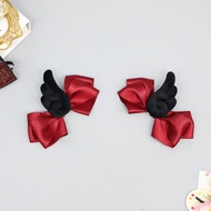 Gothic Lolita Hair Accessory Angel Wing Lace Headpiece Black White Lolita Wing Hair Band Cosplay Hal