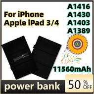 For Apple Ipad 3 4 Ipad3 Ipad4 A1403 A1416 A1430 A1433 A1459 A1460 A1389 Tablet Battery 11560Mah