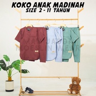 KATUN MANJADDA Children's Suit One Set Suit Children'skoko 2-11 Years Old Boys' Kurta Gamis Set Medi