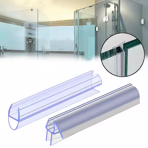 1m Bath Shower Screen Seal Strip Door Seal Strip 4 to 12mm Seal Gap Window Door Weatherstrip windpro