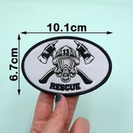 R RESCUE Firefighter Velcro Firefighter Moon Badge Velcro Badge Fire RESCUE Armband/Identification B