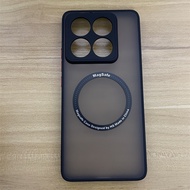 Ốp nam châm cho Xiaomi 14t Pro Mi 14 Xiaomi 13 mi13 t 5g Ốp lưng điện thoại trong suốt mờ MagSafe Vỏ