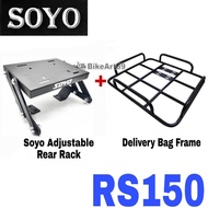 SOYO Monorack RS150 Foodpanda Grabfood Shopee Food Delivery Bag Frame Tapak Yamaha RS 150 Accessorie