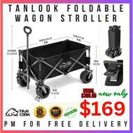 New 2024 Tanlook foldable Camper Wagon Stroller Trolley Cart Camp Car Bench Wagon Garden Cart Beach Wagon