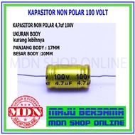 Kapasitor non polar nonpolar 22uf 33uf 47uf 100v - kuning 5pcs