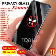 Xiaomi Mi 11 11X 11i 10t 10 10S 10i Lite Pro Ultra / Xiaomi Mi Note10 Pro / Xiaomi Mi Mix Max 2 2S 3 6 6X A2 / Screen protector / anti-spy tempered glass