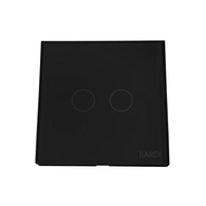 New BARDI Smart Wall Switch WiFi EU 2 Gang Black - Automatic Touch Switch