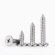 304 Stainless Steel CA Flat Head Self Tapping Screw Flat Head Pointed Tail Cross Screw M3.5 M4 M5 M6