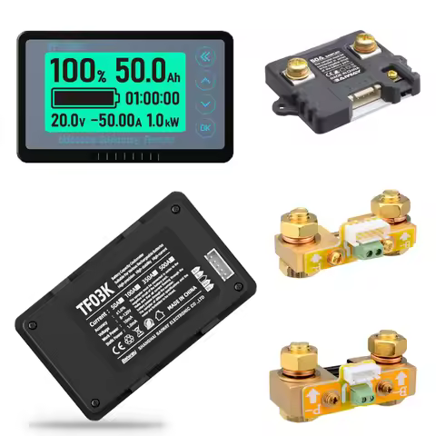 TF03KH Coulometer DC 10‑120V 50A 100A 350A 500A Battery Capacity Tester Voltmeter Voltage Detector f
