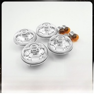 เปลือกไฟเลี้ยวแบบโปร่งสีดำสำหรับ Super Cub C50 รุ่น Baby Beast พร้อมไฟเลี้ยวแบบโปร่งใสสำหรับตกแต่งรถ