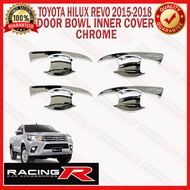 Hilux Revo 2015 - 2018 Door Bowl Inner Cover Chrome Garnish ( doorbowl dbc ) ( Toyota Car Accessories ) 2016 2017 ( Car Accessories )