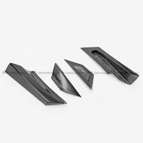 For 17 Onwards Honda Civic Type R FK8 VRS Type Fiber Glass Hood Side Duct 4Pcs Spoiler Racing Trim D