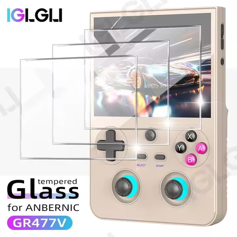 9H Tempered Glass for ANBERNIC RG477V Screen Protector, HD Clear Anti-Scratch Protective Film RG477V