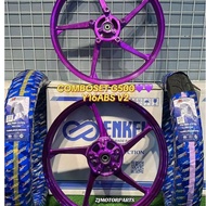 ENKEI G500/SP500 CNC PNP YAMAHA Y16ABS V2 CRAZY COLOUR COMBOSET SIAP TYRE DIAMOND TUBELESS PNP ONLY 