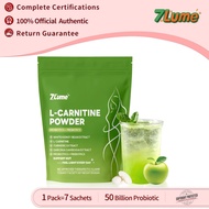 【Halal】7Lume L-Carnitine Drink 7 Sachets Weight Management & Slimming Support Low Calorie Green Powd