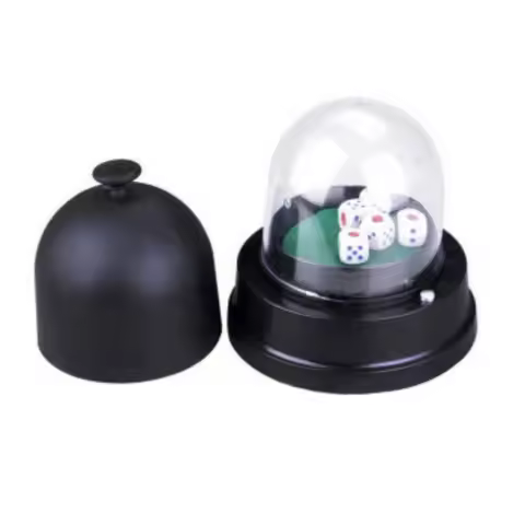 1PCS Electrical Dice Cup Felt Base with 5 Dices for Party Casino Bar Games Black Casino Dice Cup Pro