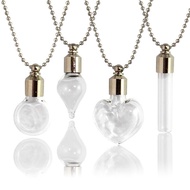 Glass Locket Cremation Jewelry Urn for Ashes Fillable vials Necklaces Blood Vial Necklace