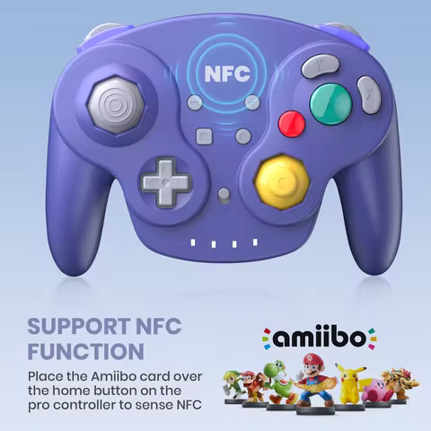 Wireless NFC Controller for Switch Online,NGC Style Pro Controller Compatible with Switch Switch 2 P