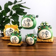 日本京都龍虎作青蛙創意可愛辦公桌小擺件汽車載裝飾和風生日禮物