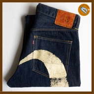 【Direct from Japan】[Excellent Condition/Dark Navy] EVISU [LOT.2001 Denim Pants] Size 34x35 Evisu Jea