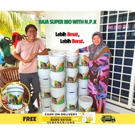 🔥FREE POS🔥 Pakej 6+1 tong  Baja Fertilizer Super Bio with NPK 10kg | Baja Sawit, Buah-buahan Dan Sayuran