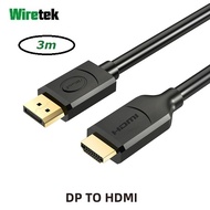 Displayport DP to HDMI Active 4K 3 meter WIRETEK Cable