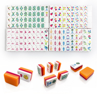 NEW! Vibrant Layered Mahjong Tiles – American Set 160 Tiles - Orange