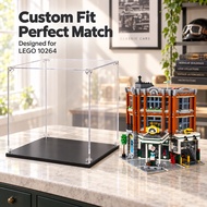 Acrylic Display Case for Lego 10264 Corner Garage Model Showcase Kotak Pameran Figura Dustproof