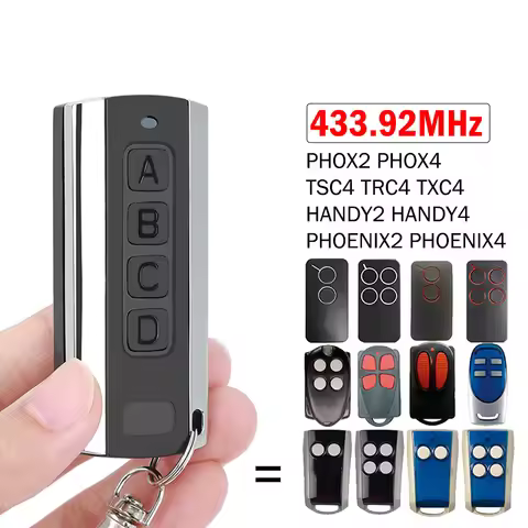 Clone PHOX PHOX2 PHOX4 PHOENIX PHOENIX2 PHOENIX4 HANDY HANDY2 HANDY4 TSC4 TRC4 TXC4 Garage Door Gate