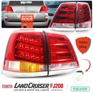 Vland Toyota Land Cruiser FJ-200 2008-2014 Led Tail Lamp (Red + White)