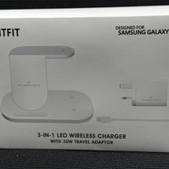 ITFIT Samsung 三合一 LED 無線充電板 (附30W充電器及充電線)