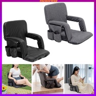 [Tachiuwa2] Stadium Chair Upgraded Armrest Comfort Easy to Carry Foldable Seat Cushion with Back Support for Outdoor Indoor