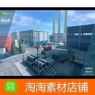 Unity3d Factory District 1.1 Hyundai Factory Factory High Quality Warehouse Scene Model