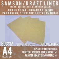Kraft paper 80 gsm A4/F4 contains 50 sheets / Samson Kraft Liner Thin Paper 80 grams