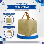 Celebration Bag Rice Box Bag 18x18 | Boxed Rice Blessing Bag | Aqiqah Bag 18x18 | 20x20x20 Texture B