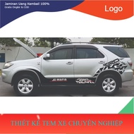 DECAL Fortuner Jo Mafia car motif sticker - Toyota car pattern sticker, VIP sports car side sticker